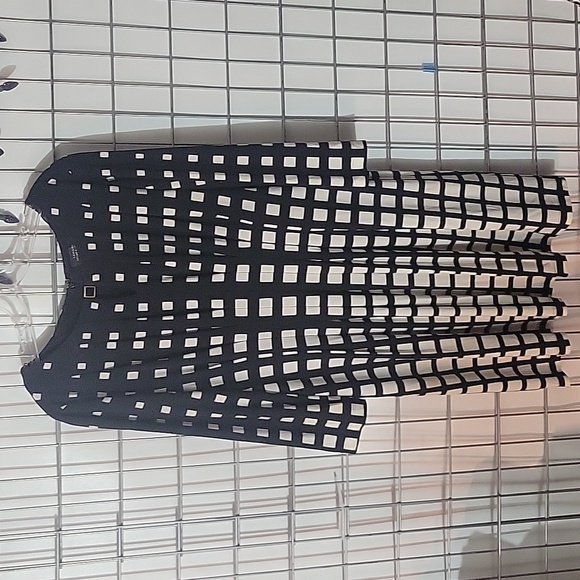 TAHARI Arthur S. Levine Women's Dress 3/4" Sleeves Size 16 Black and White - Picture 1 of 8